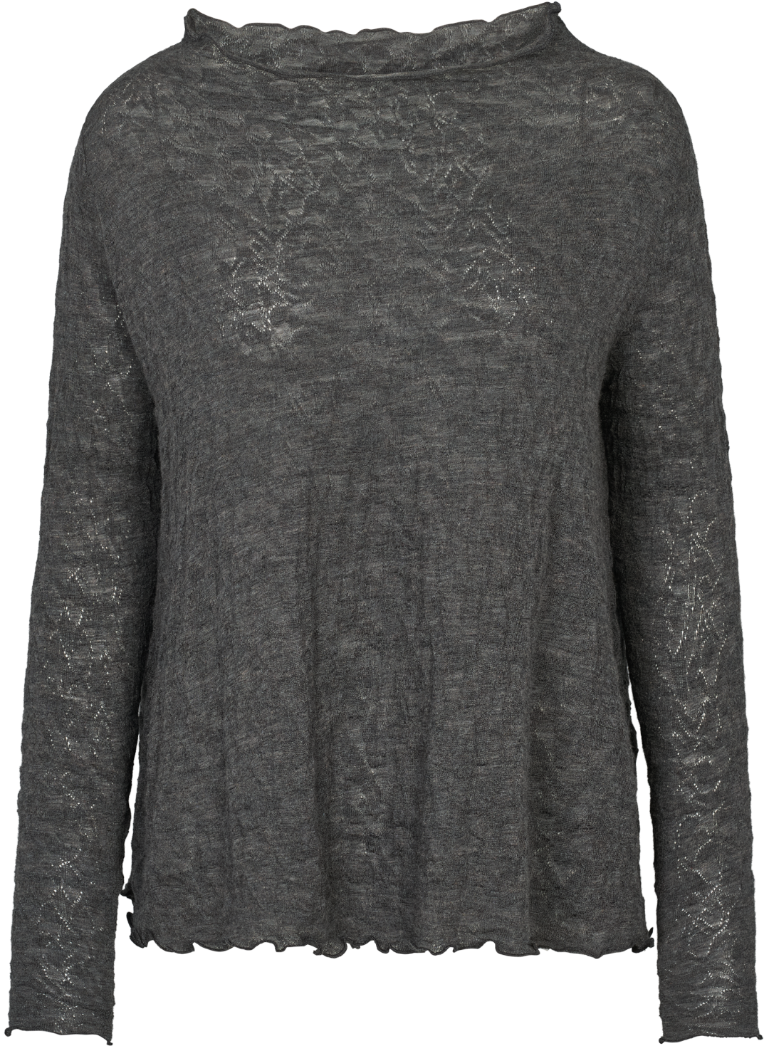 Oversize shirt jacquard merino